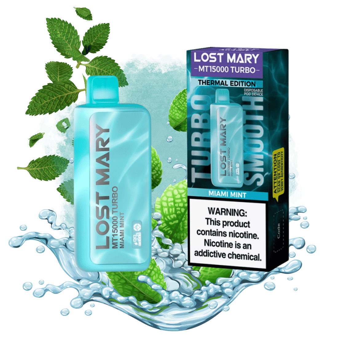 Lost Mary MT15000　マイアミミント　5%
