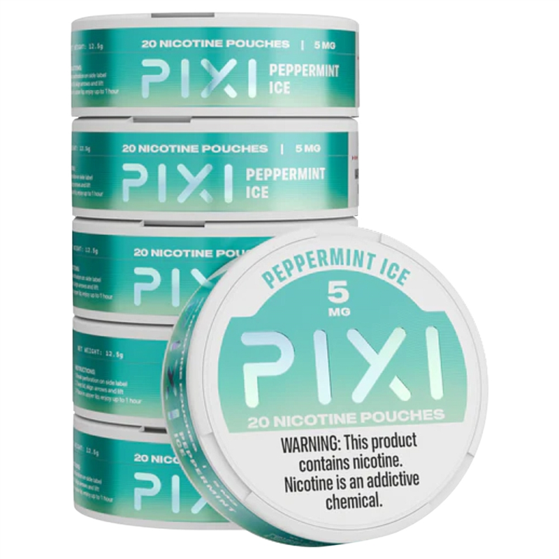 PIXI　ペッパーミントアイス味　20パウチ入り　5%　5箱セット